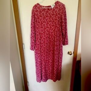 Cotton Ginny vintage long sleeve cottage core/prairie/peasant dress large